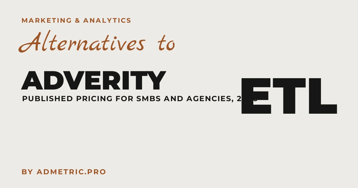 Alternatives à Adverity pour les PME et les agences en 2026